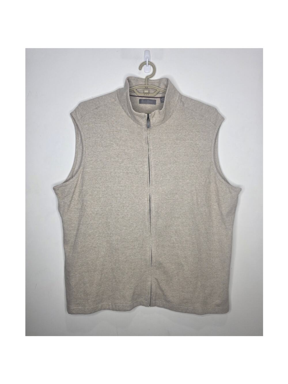 Daniel Cremieux cream tan cotton full zip vest - XXL / 2XL